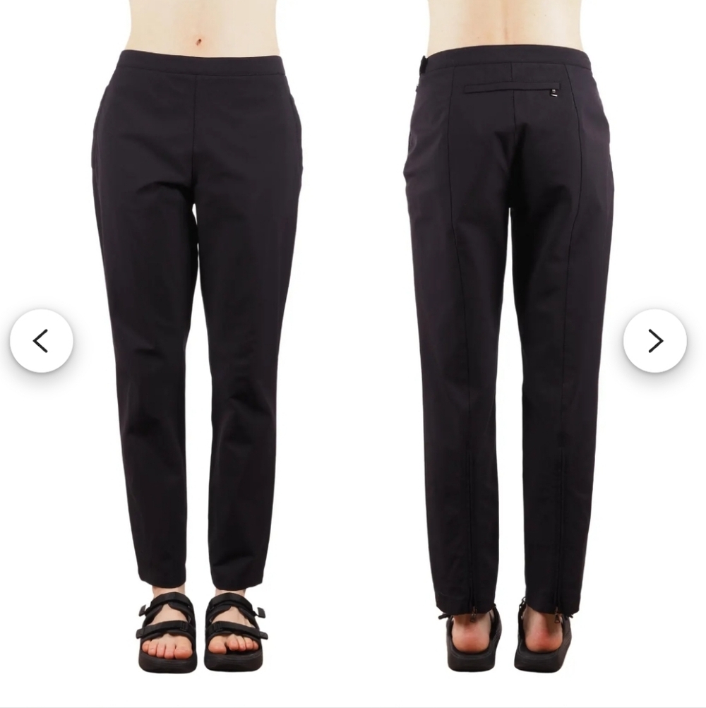 Prada Nylon Black Zippered Pants  Size  Large